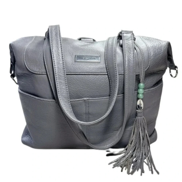Lily Jade One Size Diaper Shaylee Tote Bag Grey  Color - Picture 1 of 16